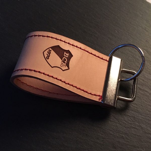 Edler BC Rinnenthal Schlüsselanhänger aus Leder mit Ziernaht - Maxi